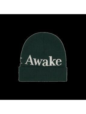 Awake NY Serif Logo Beanie Forest Green